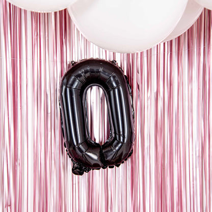 Balloonify Black Mylar Number 0 Balloon - 16" - 1 count box