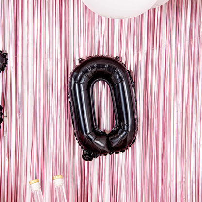 Balloonify Black Mylar Number 0 Balloon - 16" - 1 count box