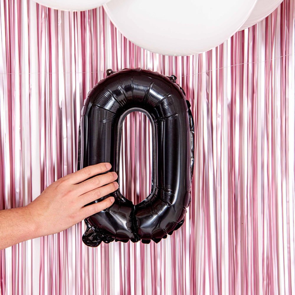 Balloonify Black Mylar Number 0 Balloon - 16" - 1 count box