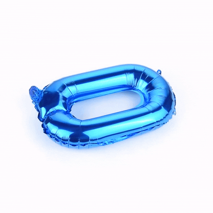 Balloonify Blue Mylar Number 0 Balloon - 16" - 1 count box