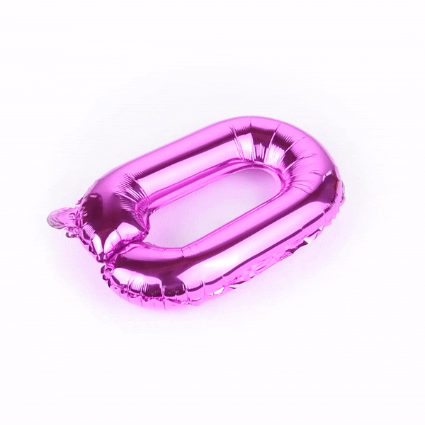 Balloonify Pink Mylar Number 0 Balloon - 16" - 1 count box