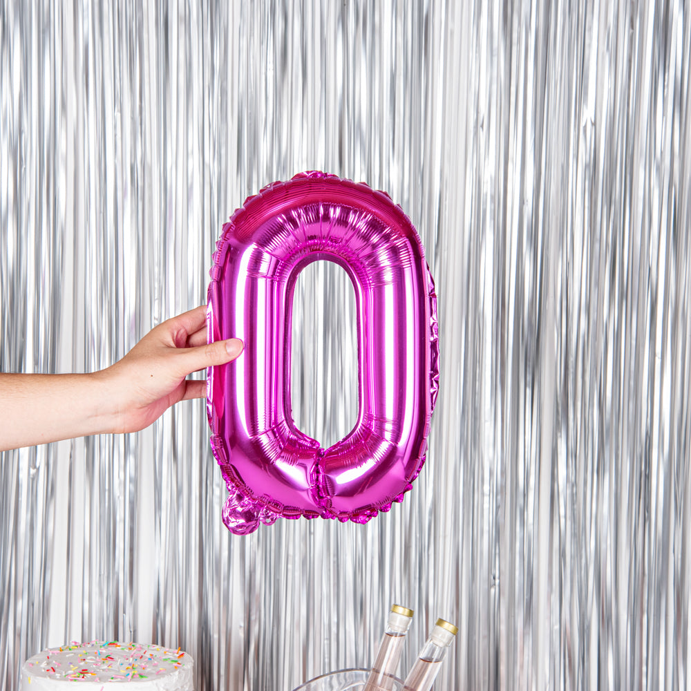 Balloonify Pink Mylar Number 0 Balloon - 16" - 1 count box