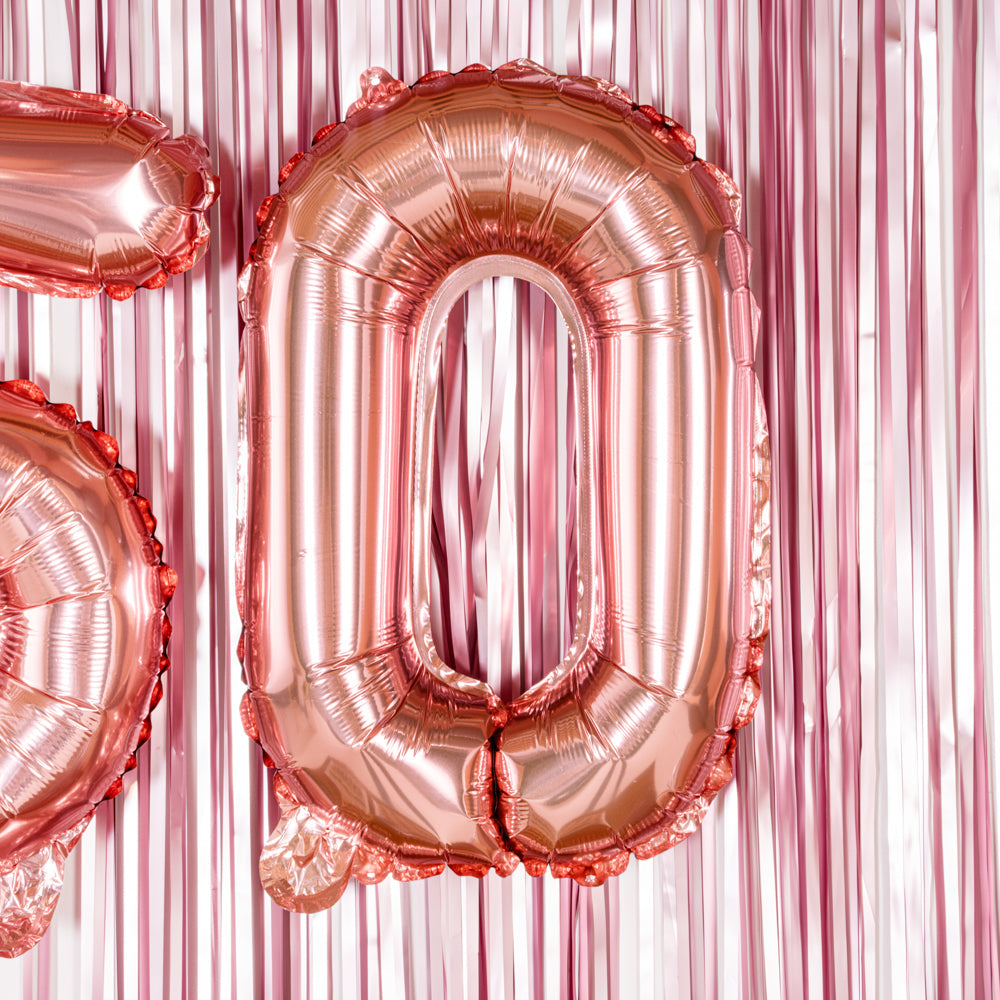 Balloonify Rose Gold Mylar Number 0 Balloon - 16" - 1 count box