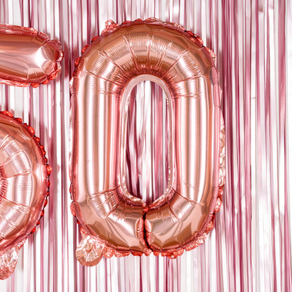 Balloonify Rose Gold Mylar Number 0 Balloon - 16" - 1 count box