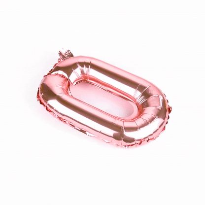 Balloonify Rose Gold Mylar Number 0 Balloon - 16" - 1 count box