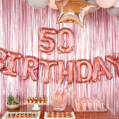 Balloonify Rose Gold Mylar Number 0 Balloon - 16" - 1 count box