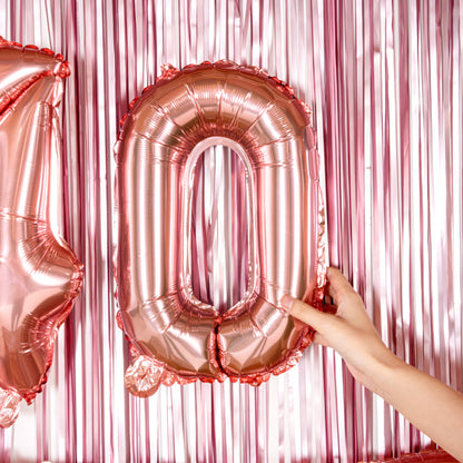 Balloonify Rose Gold Mylar Number 0 Balloon - 16" - 1 count box