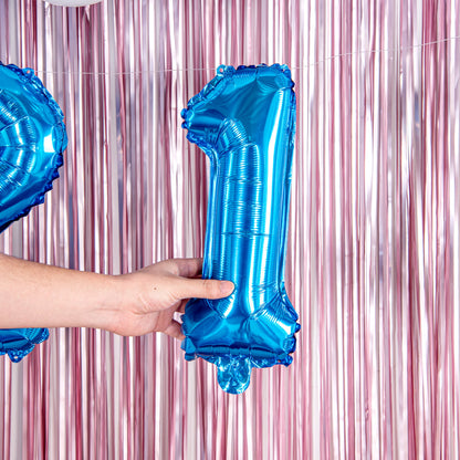 Balloonify Blue Mylar Number 1 Balloon - 16" - 1 count box