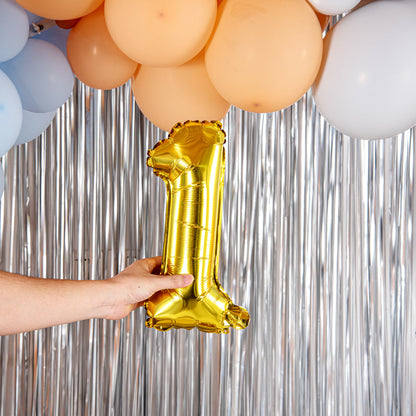 Balloonify Gold Mylar Number 1 Balloon - 16" - 1 count box