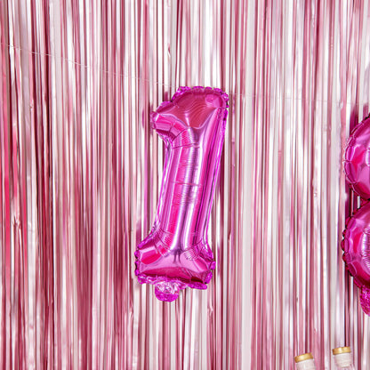 Balloonify Pink Mylar Number 1 Balloon - 16" - 1 count box