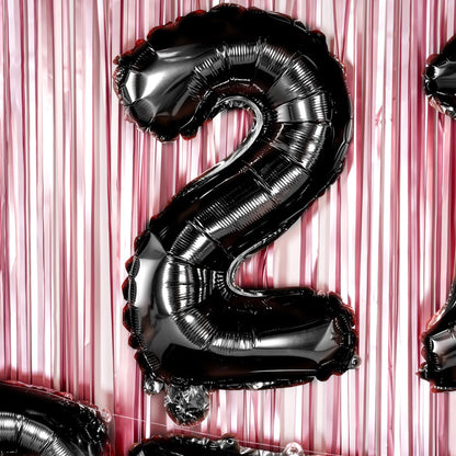 Balloonify Black Mylar Number 2 Balloon - 16" - 1 count box