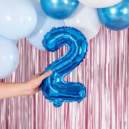 Balloonify Blue Mylar Number 2 Balloon - 16" - 1 count box