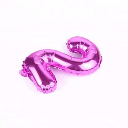Balloonify Pink Mylar Number 2 Balloon - 16" - 1 count box