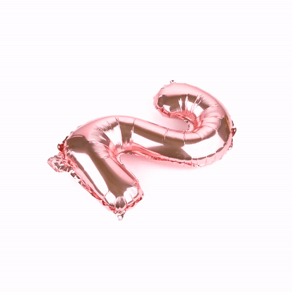Balloonify Rose Gold Mylar Number 2 Balloon - 16" - 1 count box