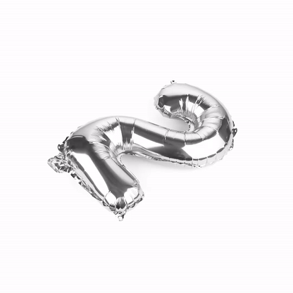 Balloonify Silver Mylar Number 2 Balloon - 16" - 1 count box