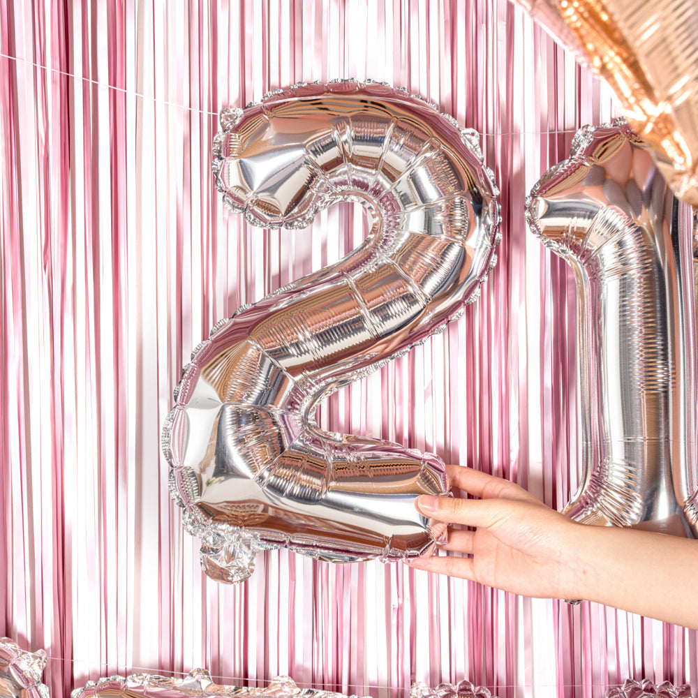 Balloonify Silver Mylar Number 2 Balloon - 16" - 1 count box