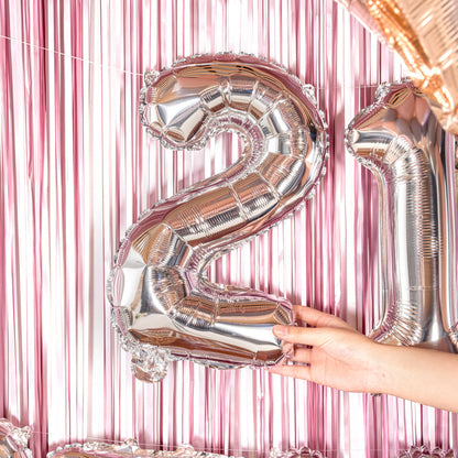 Balloonify Silver Mylar Number 2 Balloon - 16" - 1 count box