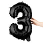 Balloonify Black Mylar Number 3 Balloon - 16" - 1 count box