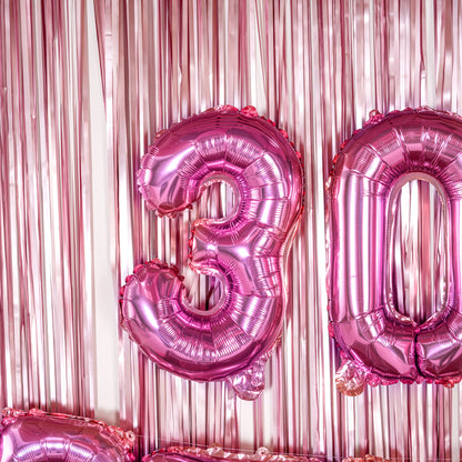 Balloonify Pink Mylar Number 3 Balloon - 16" - 1 count box