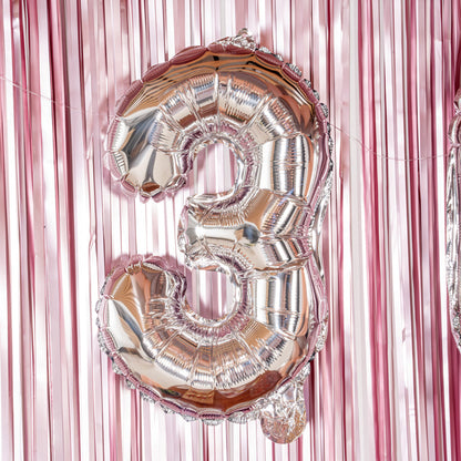 Balloonify Silver Mylar Number 3 Balloon - 16" - 1 count box