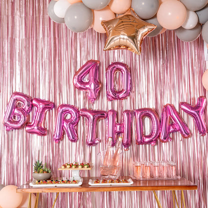 Balloonify Pink Mylar Number 4 Balloon - 16" - 1 count box