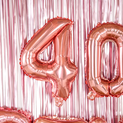Balloonify Rose Gold Mylar Number 4 Balloon - 16" - 1 count box