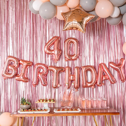 Balloonify Rose Gold Mylar Number 4 Balloon - 16" - 1 count box