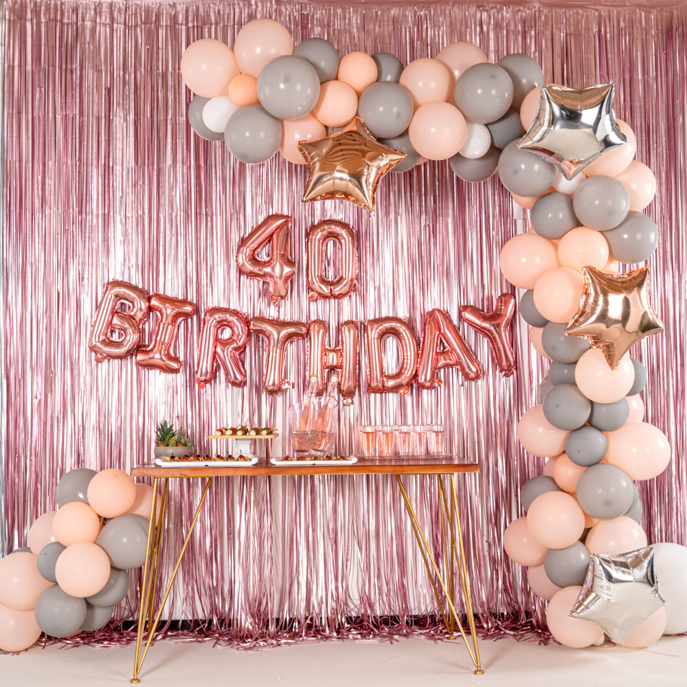 Balloonify Rose Gold Mylar Number 4 Balloon - 16" - 1 count box