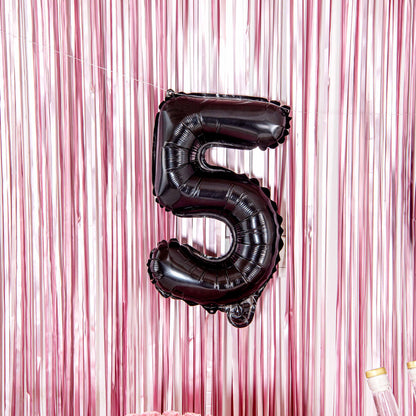 Balloonify Black Mylar Number 5 Balloon - 16" - 1 count box