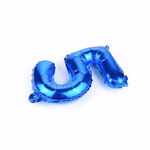 Balloonify Blue Mylar Number 5 Balloon - 16" - 1 count box