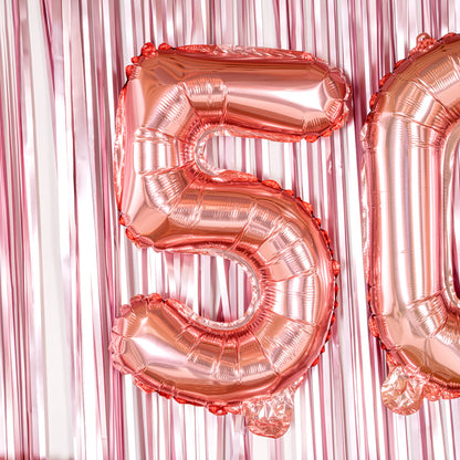 Balloonify Rose Gold Mylar Number 5 Balloon - 16" - 1 count box