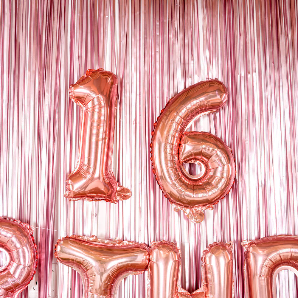 Balloonify Rose Gold Mylar Number 6 Balloon - 16" - 1 count box