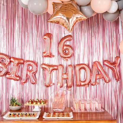 Balloonify Rose Gold Mylar Number 6 Balloon - 16" - 1 count box