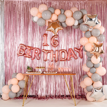 Balloonify Rose Gold Mylar Number 6 Balloon - 16" - 1 count box