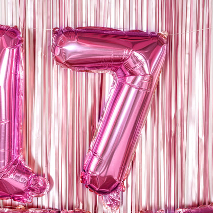Balloonify Pink Mylar Number 7 Balloon - 16" - 1 count box