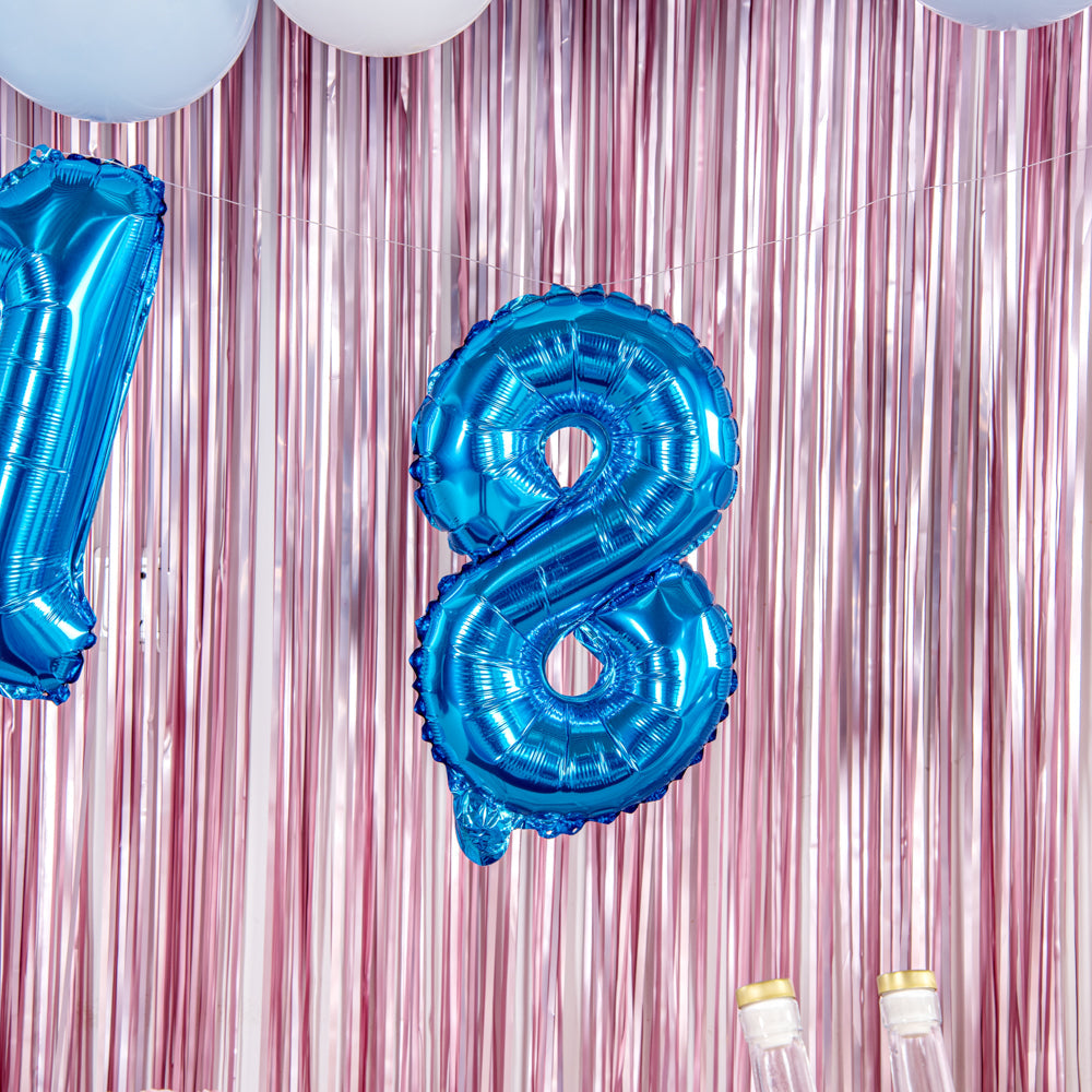Balloonify Blue Mylar Number 8 Balloon - 16" - 1 count box