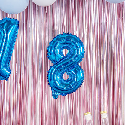Balloonify Blue Mylar Number 8 Balloon - 16" - 1 count box