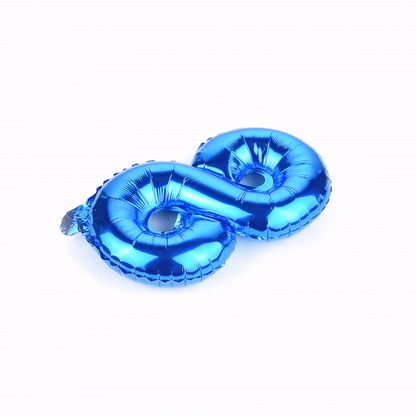 Balloonify Blue Mylar Number 8 Balloon - 16" - 1 count box