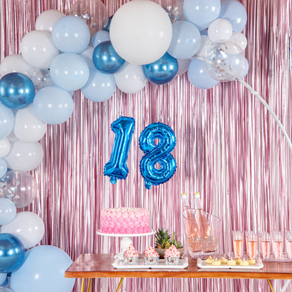 Balloonify Blue Mylar Number 8 Balloon - 16" - 1 count box