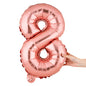 Balloonify Rose Gold Mylar Number 8 Balloon - 16" - 1 count box
