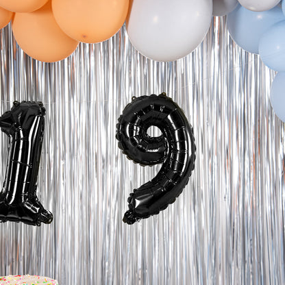 Balloonify Black Mylar Number 9 Balloon - 16" - 1 count box
