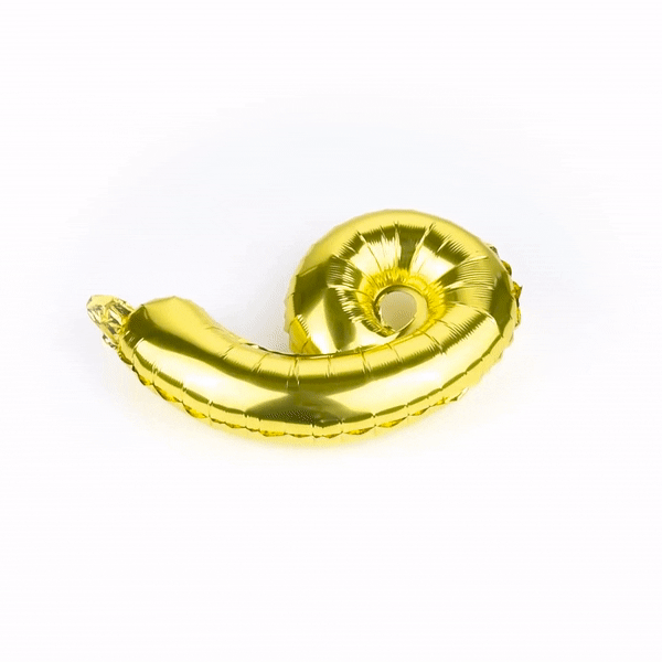 Balloonify Gold Mylar Number 9 Balloon - 16" - 1 count box