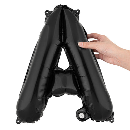 Balloonify Black Mylar Letter A Balloon - 16" - 1 count box