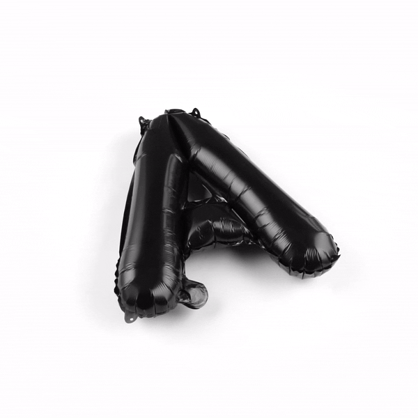 Balloonify Black Mylar Letter A Balloon - 16" - 1 count box