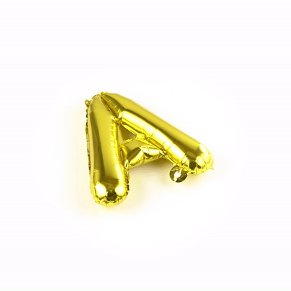 Balloonify Gold Mylar Letter A Balloon - 16" - 1 count box