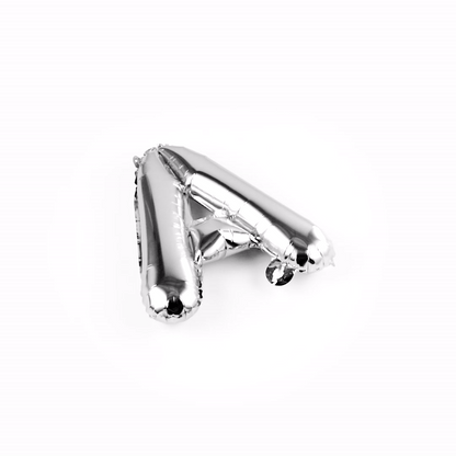 Balloonify Silver Mylar Letter A Balloon - 16" - 1 count box