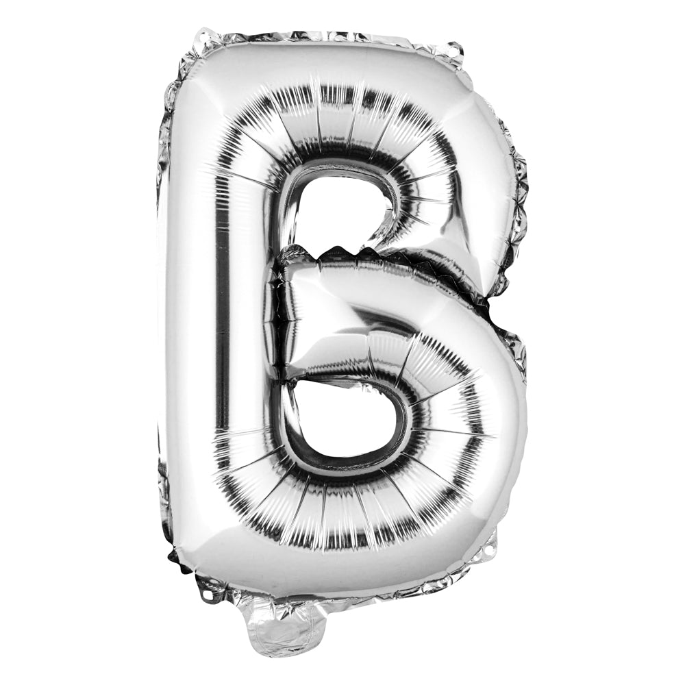 Balloonify Silver Mylar Letter B Balloon - 16" - 1 count box