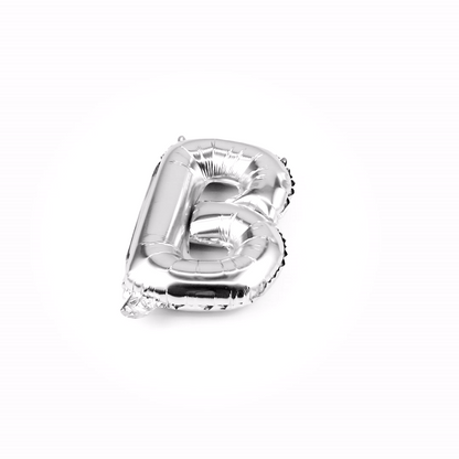 Balloonify Silver Mylar Letter B Balloon - 16" - 1 count box