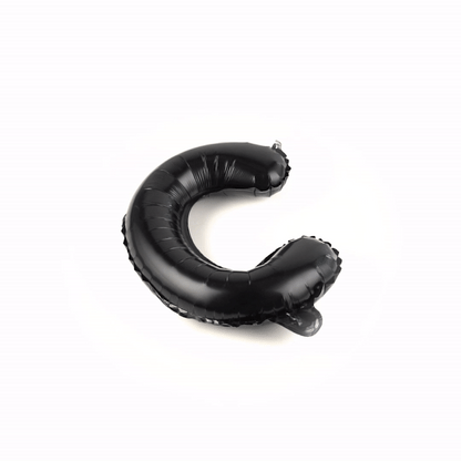 Balloonify Black Mylar Letter C Balloon - 16" - 1 count box