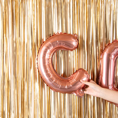 Balloonify Rose Gold Mylar Letter C Balloon - 16" - 1 count box